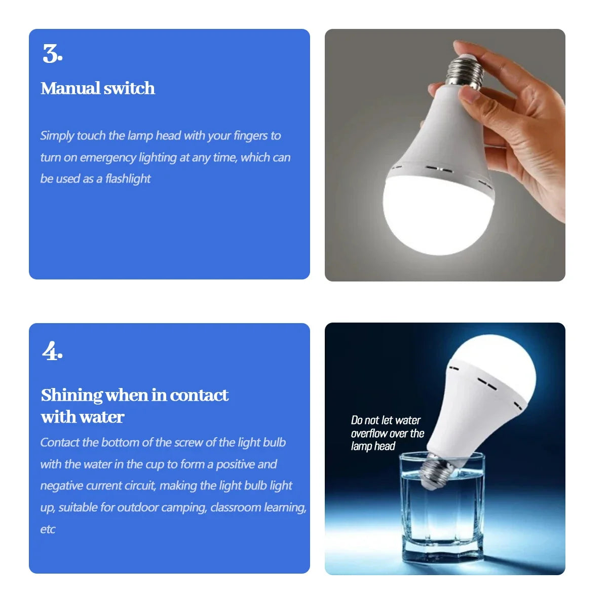 EverBright™ Rechargeable Emergency LED Bulb (6 Hours of Backup, Fits Any Lamp)
