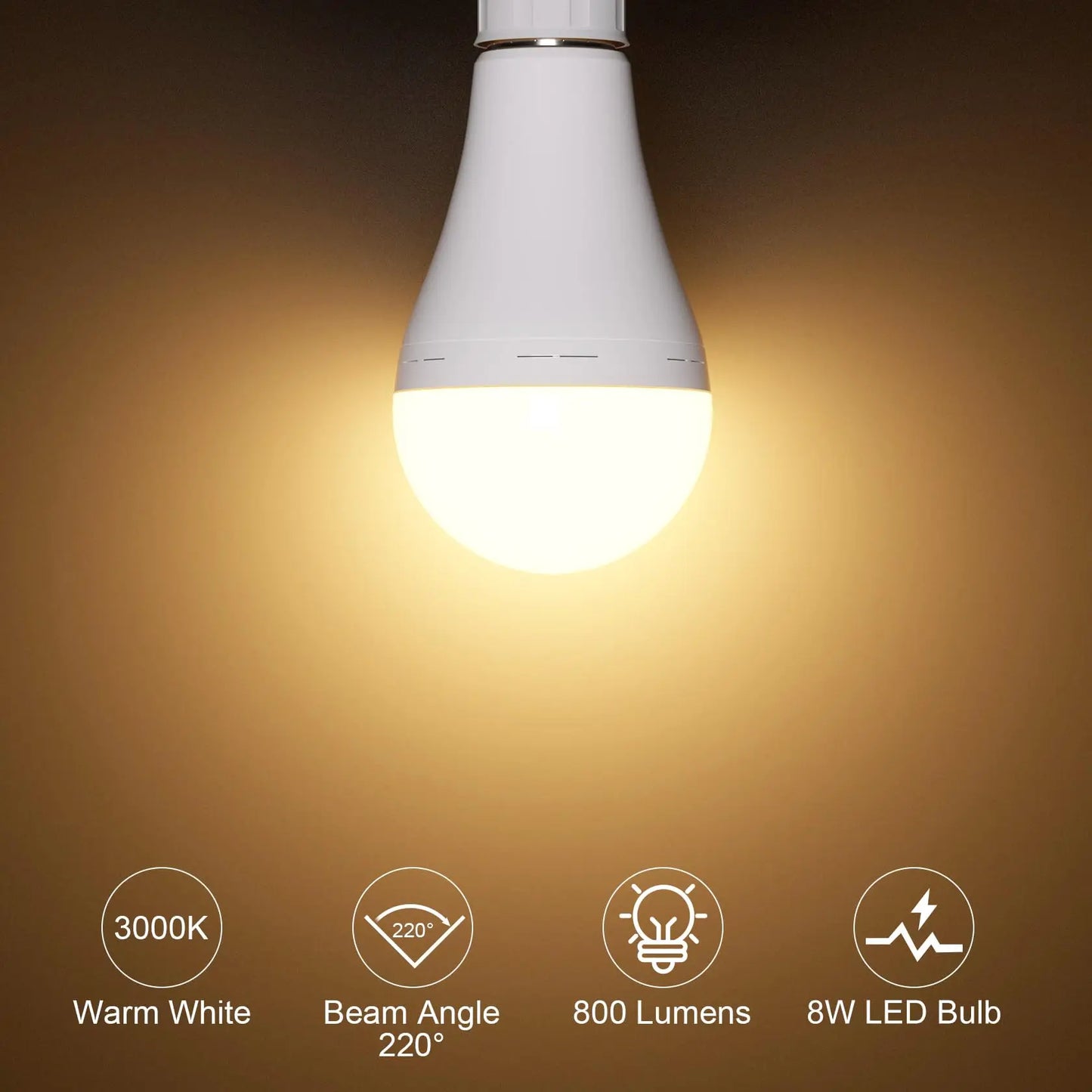EverBright™ Rechargeable Emergency LED Bulb (6 Hours of Backup, Fits Any Lamp)
